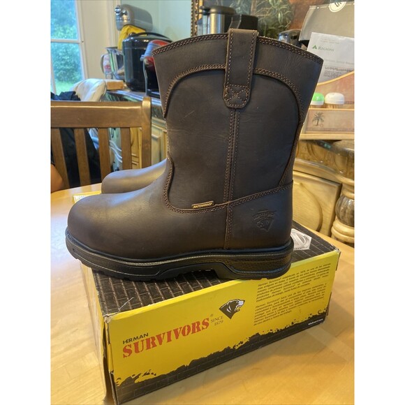 Herman Survivors M H Plower Boots 8 Waterproof Leather Steel Toe Slip Resistance main image 5